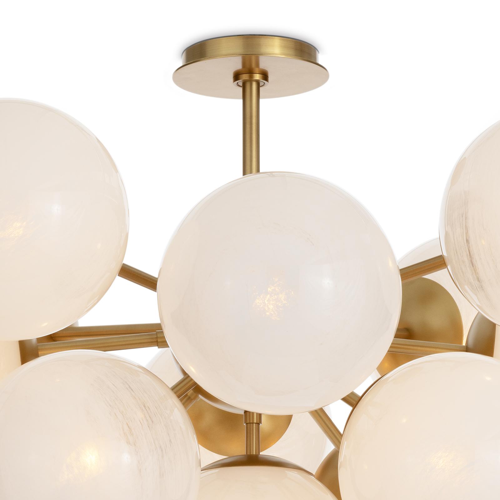 Shine Flush Mount (Natural Brass with Swirl Glass) | Regina Andrew